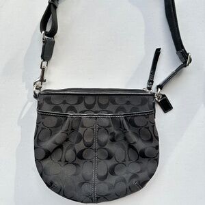 Black Crossbody Bag with Signature Monogram